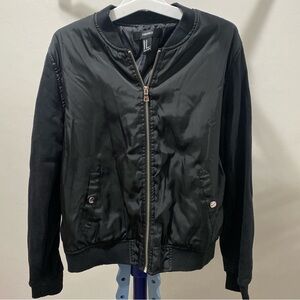 Forever 21 Black Silk Jacket